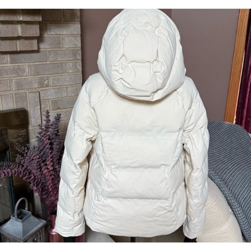 Halfdays Georgie Puffer Jacket Oatmilk XL, New with tags, Removable Hood - Picture 7 of 9